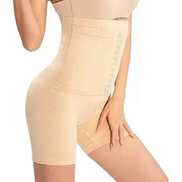 neska moda Women's High Waist Shorts Hook and Loop Shapewear Corset Butt Lifter Tummy Tucker Seamless Thigh Compression-STK462-picture-18