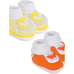 NESKA MODA Yellow Cotton Booties-picture-26