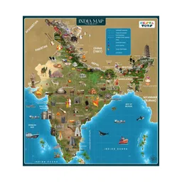 Nesta Toys 64 Pcs BPA Free India Map Puzzle Activity Toys and Games-picture-29