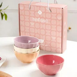 nestasia Ceramic Serving Bowl Pastel Gloss Finish Ceramic Bowl Set image 1