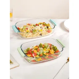 Nestasia Glass Baking Dishes with Heat-Protect Silicone Covers Set of 2 (S-2000ml & L-2700ml)-picture-29