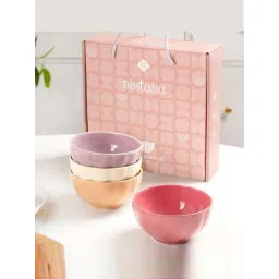 Nestasia Microwave & Dishwasher Safe Ceramic Bowl Set of 4 (400ml Each)-picture-24