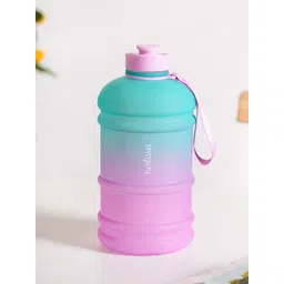 Nestasia Pink & Turquoise Blue Single Plastic Colourblocked Water Bottle-picture-39