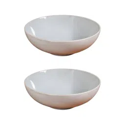 Nestasia Solid Grey Ceramic Serving Bowls Set of 2 (1000 ml)-picture-30