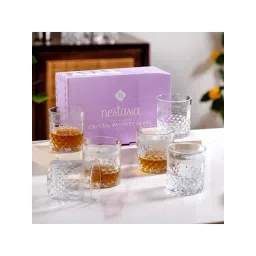 Nestasia Transparent Set of 6 Whiskey Glasses-picture-36