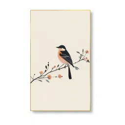 Nestroots Bird Gold Frame Floral Canvas Wall Painting - Set of 4 image 2