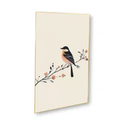 Nestroots Bird Gold Frame Floral Canvas Wall Painting - Set of 4 image 4