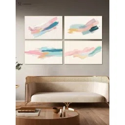 Nestroots Four-Piece Gold Frame Abstract Canvas Wall Painting-picture-25