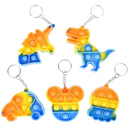 netcam solution Pop It Fidget Toys,Push Pop Bubble Fidget Sensory Toy, Autism Special Needs Silicone Stress Relief Toy, (Rainbow) (Multicolor) (Set Of 5)-picture-13