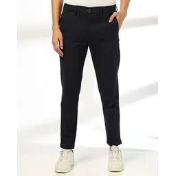 netplay Men Broad Striped Cropped Fit Flat-Front Chinos-picture-10