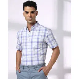 netplay Men Checked Regular Fit Shirt with Patch Pocket-picture-12