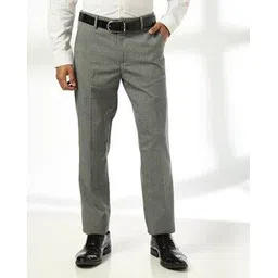 netplay Men Slim Fit Flat Front Trousers-picture-36