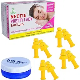 NETTIE Pretty Lady - 4 Pairs of Reusable Silicon Earplugs with Free Carry Case - 32dB NRR - Perfect for Sleep, Study, work, Concerts, Travel, and More – Value Pack-picture-23