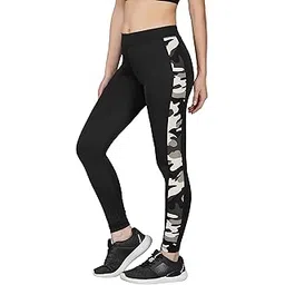 neu look Gym wear Workout Leggings Tights Ankle Length Stretchable Sports Leggings | Sports Fitness Yoga Track Pants for Girls & Women (Size - XXL, Black)-picture-25