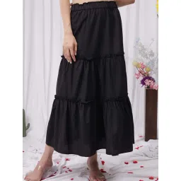 NEUDIS Black Cotton Maxi Skirt-picture-10