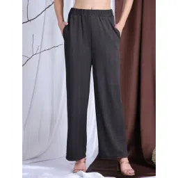 NEUDIS Black Polyester Stripes Trouser-picture-40