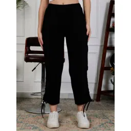 NEUDIS Black Regular Fit Mid Rise Cargos-picture-29