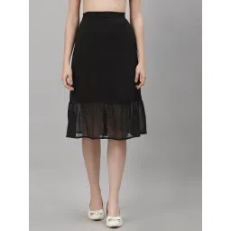 NEUDIS Black Self Design Skirt-picture-12