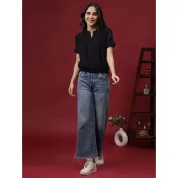 NEUDIS Black Self Pattern Top-picture-29