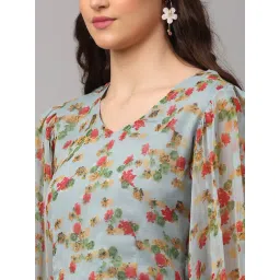 NEUDIS Blue Printed Crop Top image 5