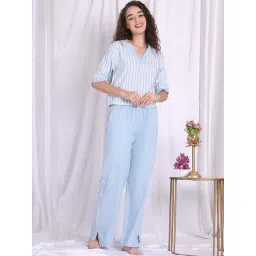 NEUDIS Blue Striped Pyjamas Set-picture-27
