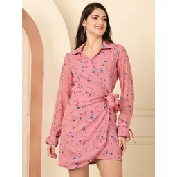 NEUDIS Floral Print Georgette Dress-picture-11