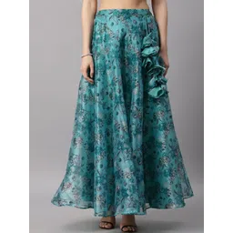 NEUDIS Floral Printed Flared Maxi Skirt-picture-11