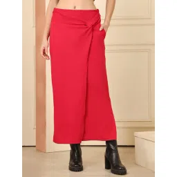 NEUDIS Hot Pink Polyester Regular Fit Skirt-picture-16