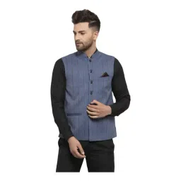 Neudis Navy Regular Fit Striped Bundi Jacket-picture-24