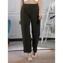 NEUDIS Olive Flat Front Trousers-picture-30