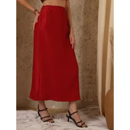 NEUDIS Red Ankle Length Skirt-picture-41