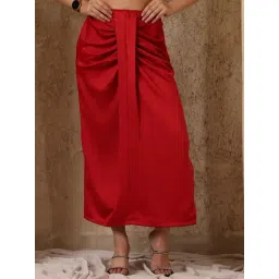 NEUDIS Red Calf Length Skirt-picture-23