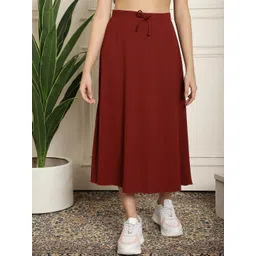 NEUDIS Ribbed Flared A-Line Midi Skirt-picture-20