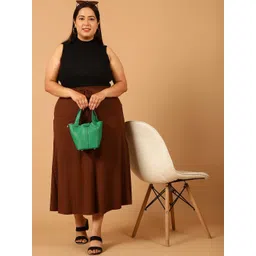 NEUDIS Ribbed Flared Midi Skirt-picture-35