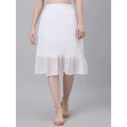 NEUDIS White Self Design Skirt-image-14