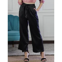 NEUDIS Women Mid-Rise Relaxed Straight Fit Pleated Parallel Trousers-picture-12