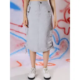 NEUDIS Women's Straight Knee-Length Skirt-image-37