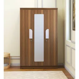 neudot Kruger 3 Door Wardrobe With Mirror in Leon Teak Finish-picture-20