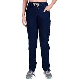 neunk Women's Boyfriend Fit Denim Straight Jogger Jeans, Relaxed Loose Fit with Elastic Waist Drawstring Closure, Casual Everyday Pants with Pockets-picture-10
