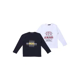 NeuVin Kids Pack Of 2 Graphic Printed Round Neck Long Sleeves Regular Fit Casual T-Shirts-picture-57