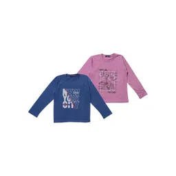 NeuVin Kids Pack Of 2 Typography Printed Round Neck T-shirts-picture-11