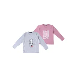 NeuVin Kids Pack Of 2 Typography Printed T-shirts-picture-50