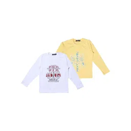 NeuVin Pack Of 2 Kids Graphic Printed Round Neck Long Sleeves Regular Fit Casual T-Shirt-picture-36