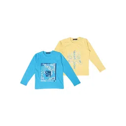 NeuVin Pack Of 2 Kids Graphic Printed Round Neck Long Sleeves Regular Fit Casual T-Shirts-picture-26