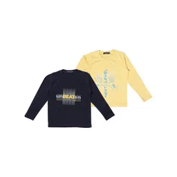 NeuVin Pack Of 2 Kids Graphic Printed Round Neck Long Sleeves Regular Fit Casual T-Shirts-picture-20