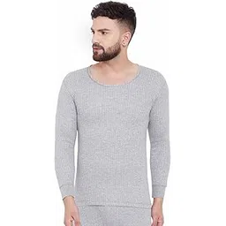 neva ESANCIA Mens Solid Winter Wear Thermal Top Grey S-picture-36