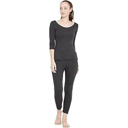 neva ESANCIA Women Warm Thermal Wear Set for Winter Top & Bottom Wear Anthra 4XL-picture-52