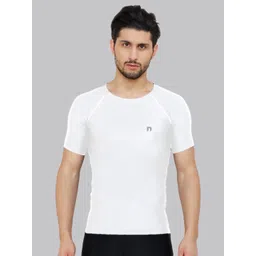 NEVER LOSE Men Applique Compression T-shirt-picture-37