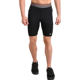 never lose Solid Men Black, Grey Tights-picture-28