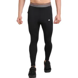 never lose Solid Men Black, Grey Tights-picture-31